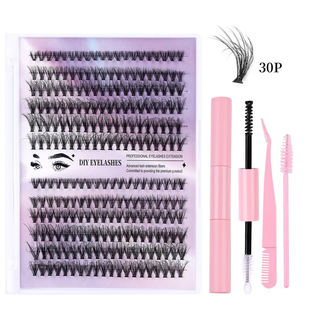Diy Segmented Fried Hair Single Cluster False Eyelashes 12 Rows Large Capacity Daily Makeup