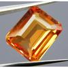 Natural Orange Sapphire Loose Gemstone 6.60 ct Emerald Cut Untreated September Birthday Birthstone