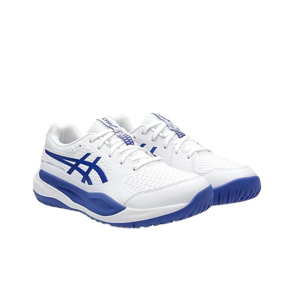 Asics Gel Resolution X GS White Dark Cobalt Kids Sneakers 1044A081-100