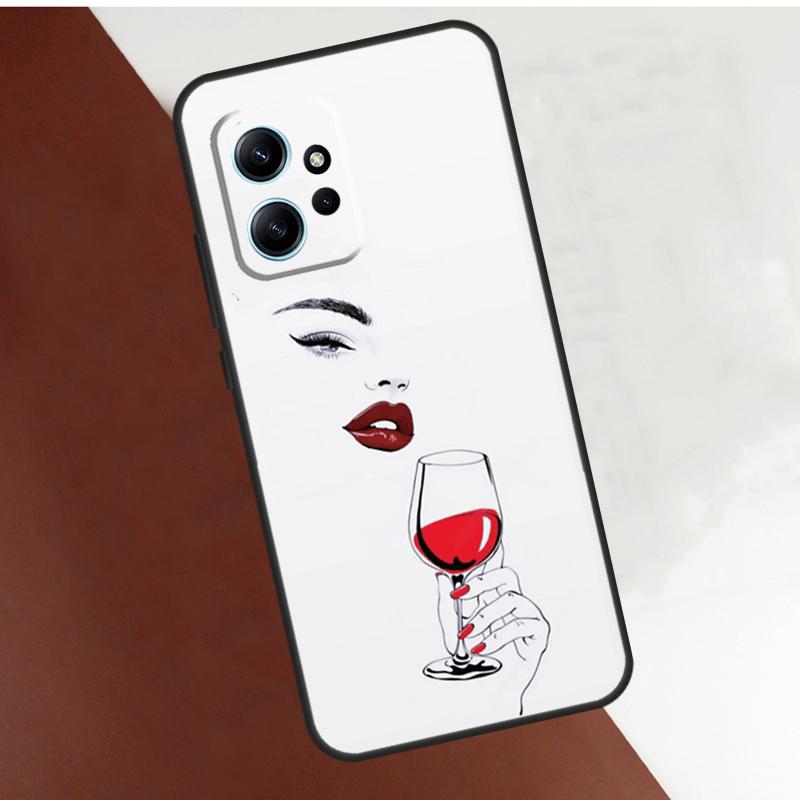 Red Wine Glass Art Case For Xiaomi Redmi Note 14 10 11 12 13 15 Pro Plus Cover For Redmi 15 14C 10C 12C 13C 15C