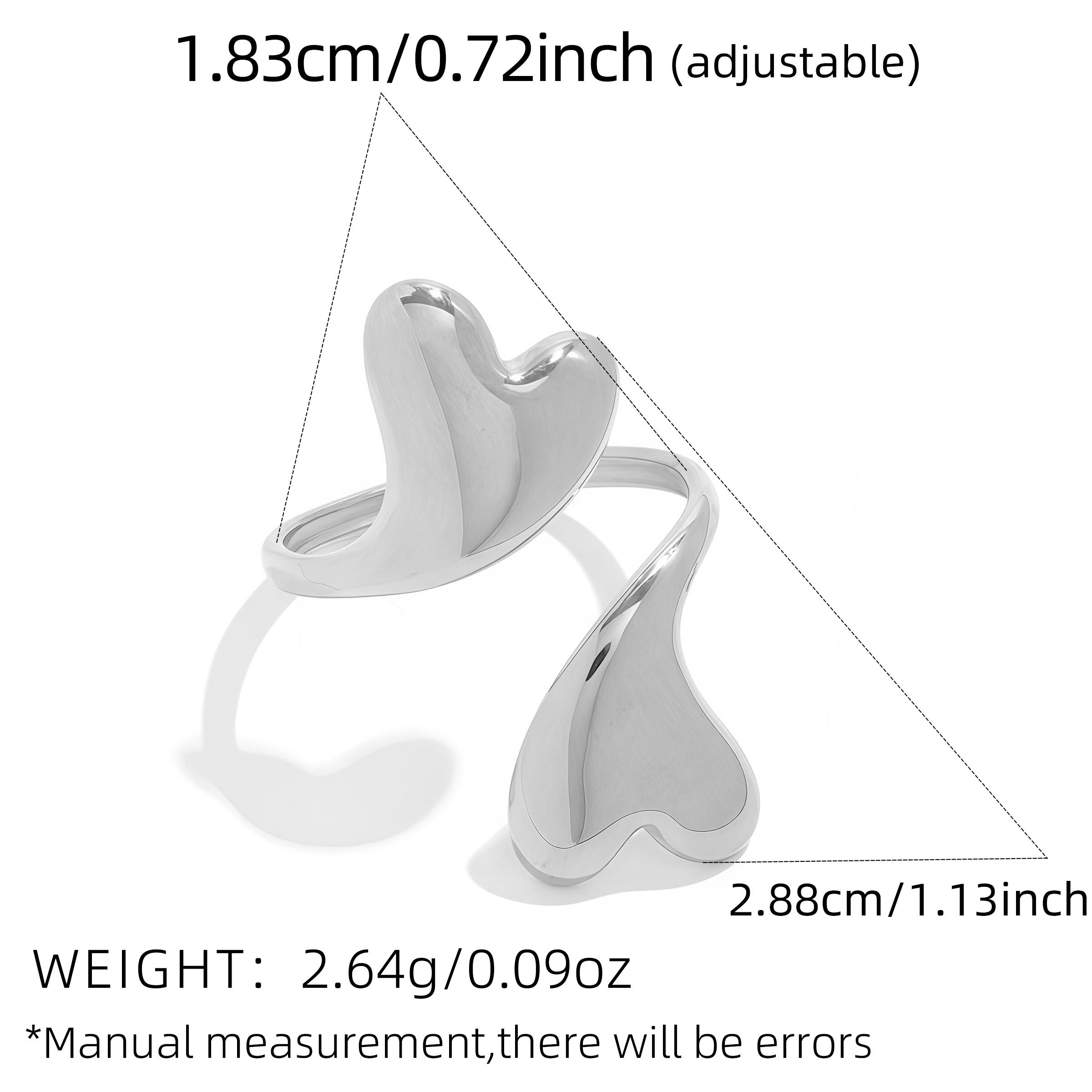

Minimalist High Quality Glossy Stainless Steel Heart Love Cast Ring 18K Gold Plated Charm Romantic Waterproof Zircon 2025 Gift resizable