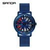 Sanda Meilleure Vente 1088 Montre pour Adolescent: Personnalisé, Cadran Rotatif 3D, Tendance, Quartz Étanche.