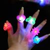 5 PCS Cartoon Finger Ring Toy, LED Flashing Light Toy for Kids Birthday Party Favors,animal and Frui
