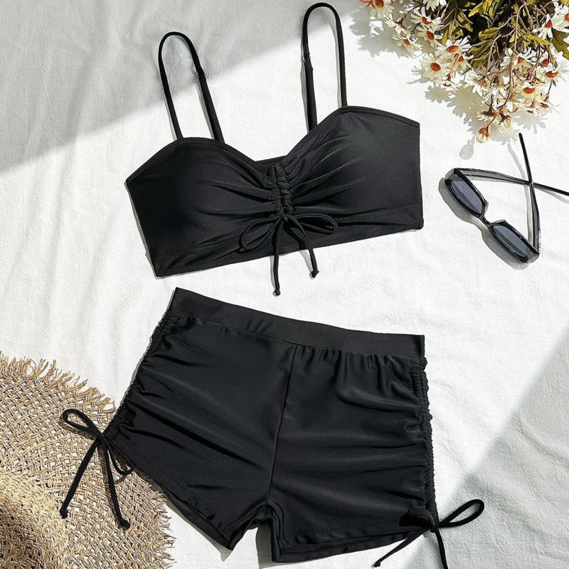 Letní plavky Tankini sety Dámské plavky Push Up Na pláž Dvoudílné plavky Bazén Dámský plavecký oblek
