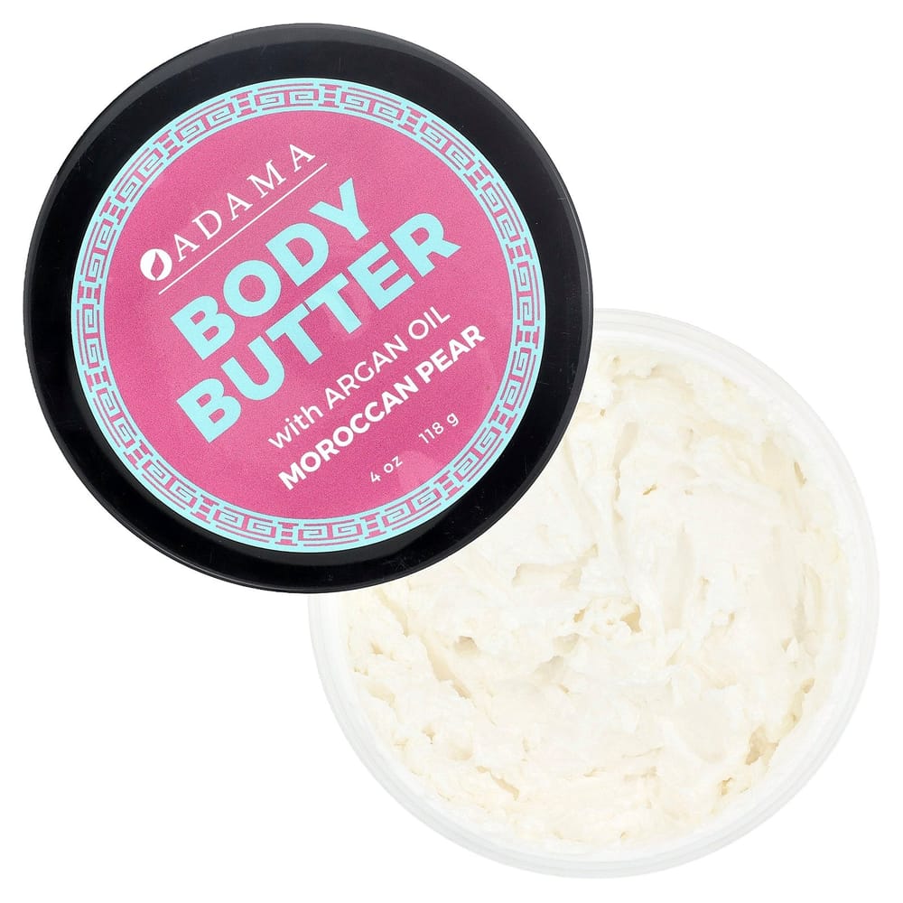 Zion Health Adama Argan Oil Infused Body Butter, Moroccan Pear, 4 oz (118 g)