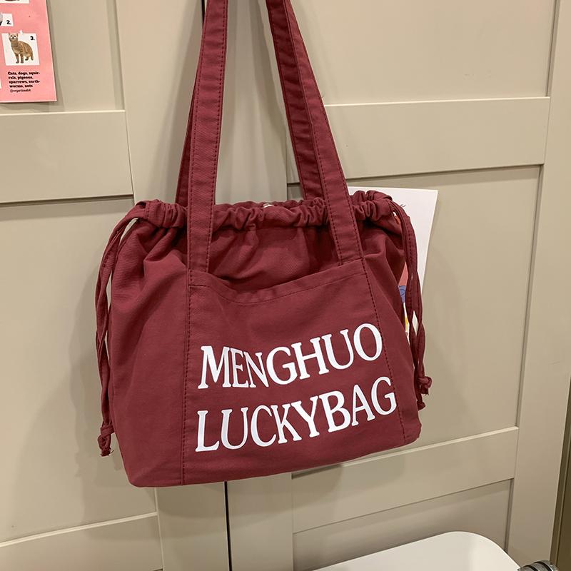 Джинсовая сумка женская сумка через плечо с завязками большая вместительная сумка-тоут — фото 13