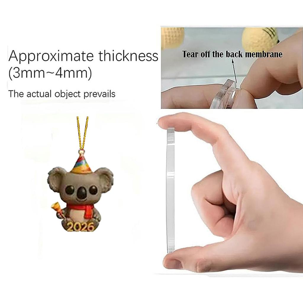 Adventskalender, 2D Acryl-Ornament, Weihnachtsbaumschmuck, Geeignet für Weihnachtsdekorationen