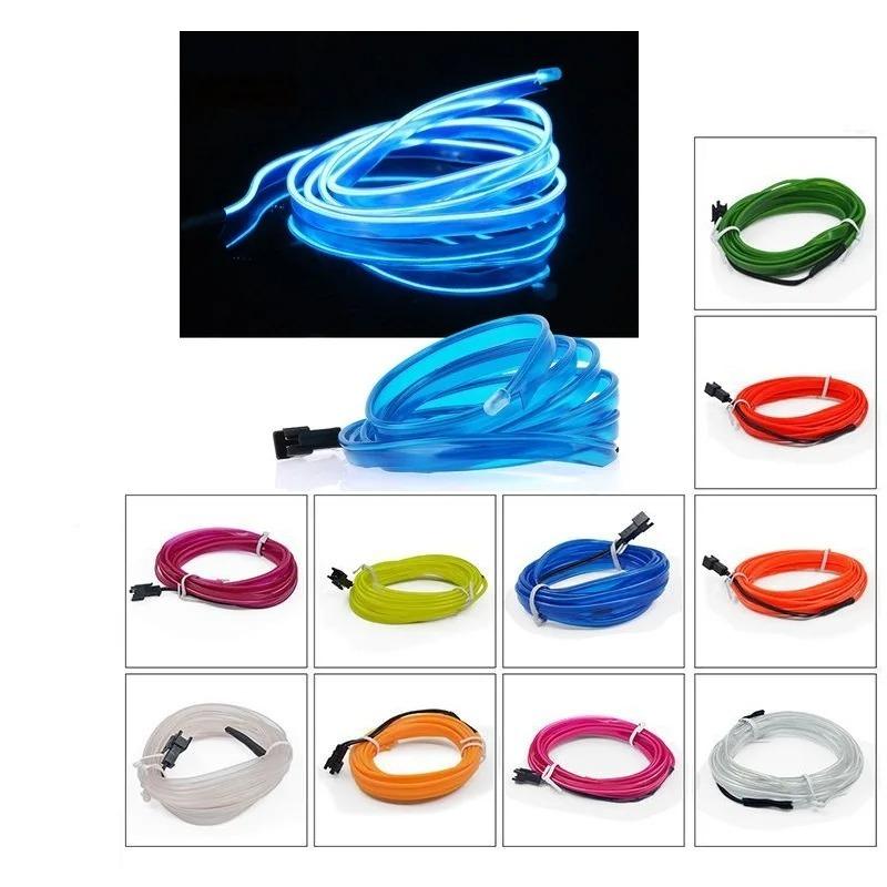 Car Atmosphere Lights LED Cold Light Line Auto Console Decorative Light Strip DIY Ambient Ligh EL Luminous Linet Interior Light