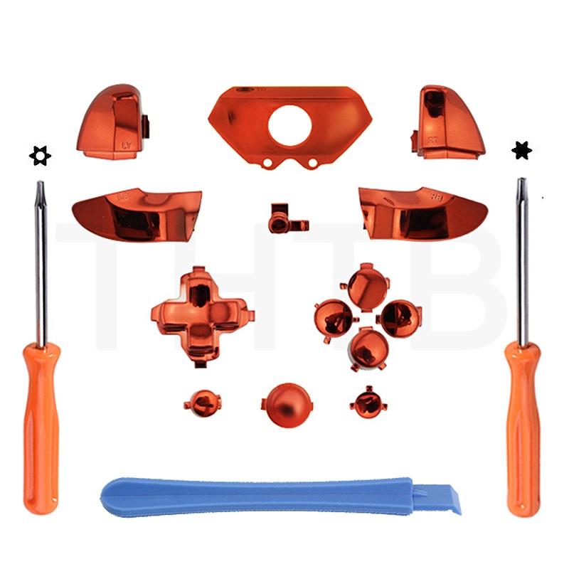 

20 комплектов/лот хромированная замена LB RB LT RT бампер триггер кнопки части для контроллера Xbox One красный