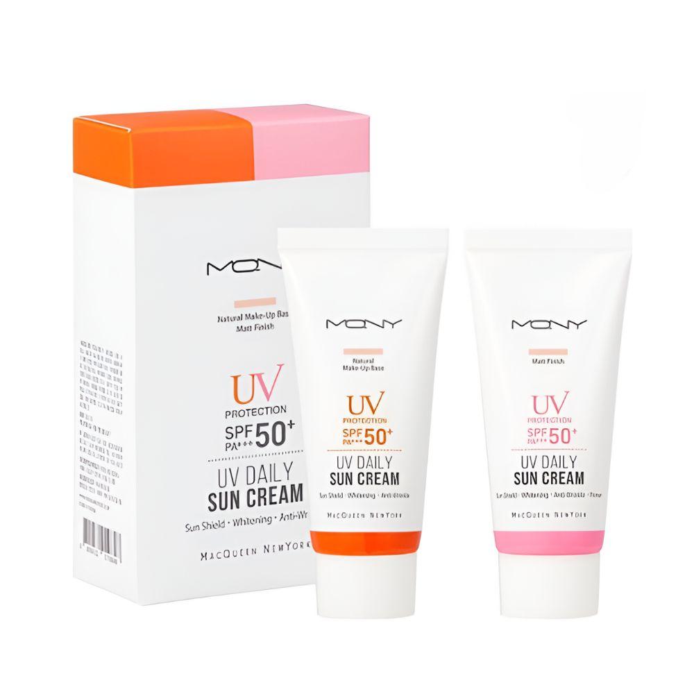 MACQUEEN NEW YORK UV Daily Sunscreen Set SPF50+ PA+++ (30g x 2 Units) Lightweight & Non-Greasy