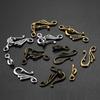 10 set/lotto Fiore d'oro antico Forma di nota musicale Catenacci per gioielli Gancio per collana Creazione di gioielli Trovare accessori