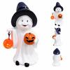 Halloweenová pryskyřičná figurka se svítícím dýní pro dekoraci stolní desky