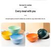 Cross-border PP Plastic Bowl Set - Multi-purpose for Dormitory: Includes Water, Fruit, Salad, Noodle, Soup, and Rice Bowls. Large Size.