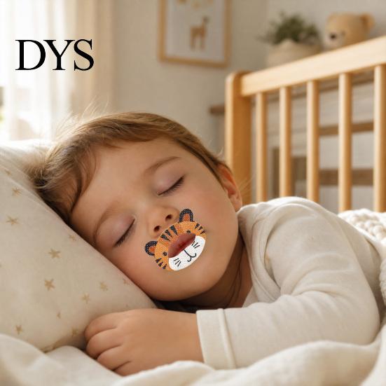 Snoring Mouth Strip 30Pcs Cartoon Animal Sleeping Tape for Kids, Keep Closed, Closure Breathable Breathing Correction Patch, Hypoallergenic