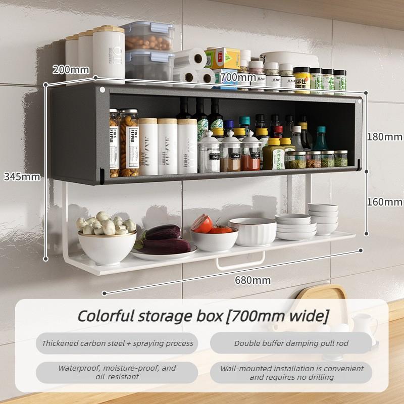 Foldable Storage Rack Kitchen Portable Organize Shelf Modern Wall Storage Cabinet Multifunctional Home Organize Accessories