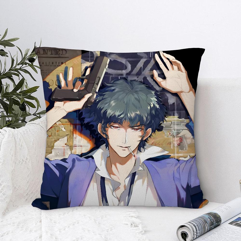 Anime C-Cowboy B-Bebop Pillow Case Plush Fabric Soft  Pillowcase Double Sided Print   Cushion Cover Throw Pillow Cover