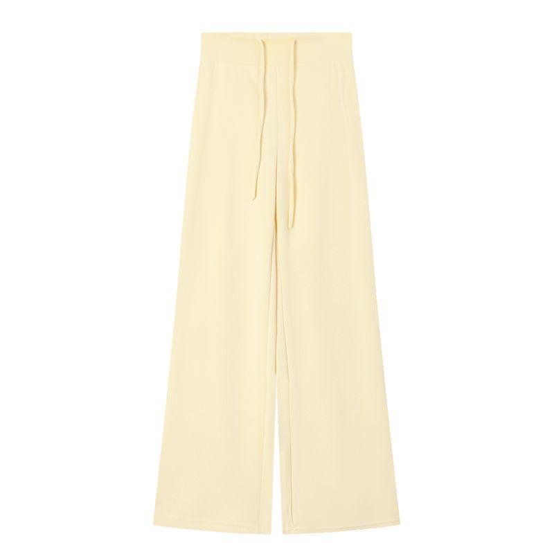 

Super Slimming Draped Casual Pants Women s Autumn Gray Trousers Loose Loose Pants All-Matching Straight Pants Pants Mop Pants Yellow XL