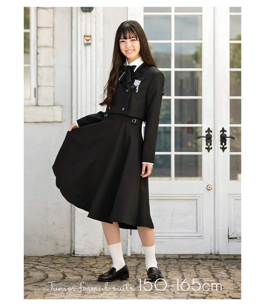 Graduation ceremony elementary school girl formal set including ribbon and 160cm [Arisana] suit, children's clothing, (5-piece jacket, shirt, dress,