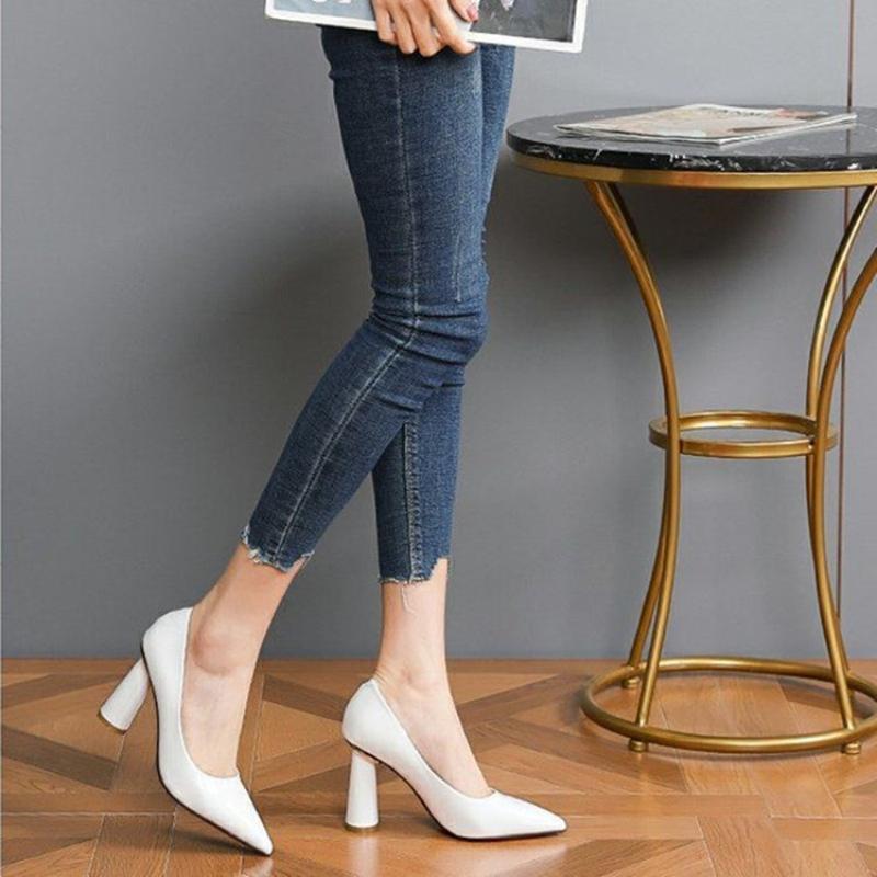 Fashion Retro French Women Shoes Spring New Style Pointed Heels Comfor Elegant Women's  Heels Fashion Versatile Women's Casual Shoes