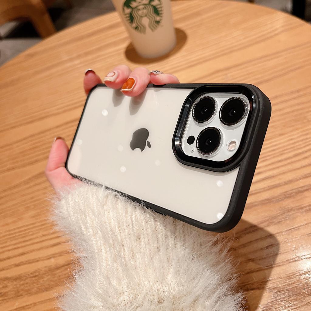 Suitable for iPhone 14 Phone Case Silicone 16 Pro Transparent PC Shell Apple 15 Pro Max Protective Cover Wholesale