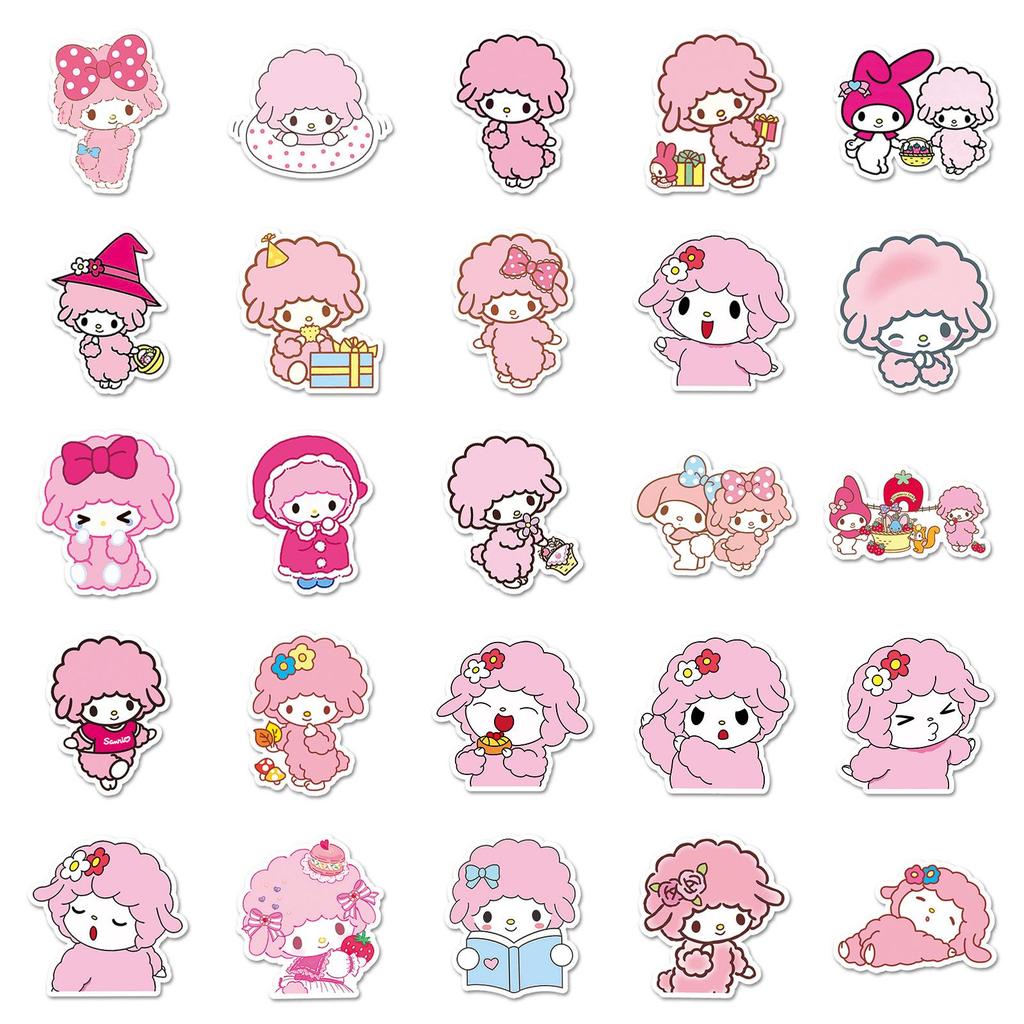 50 Sanrio Cute Little Sheep Stickers for Stationery and Decor
