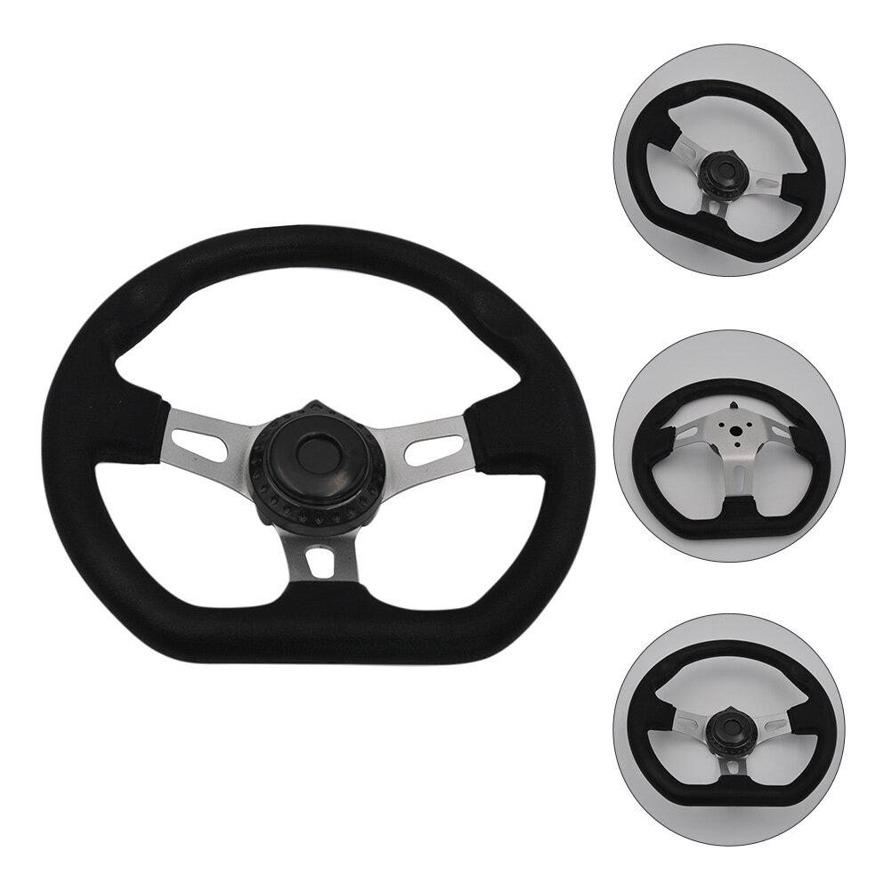 

Go Kart Steering Wheel Automotive Wheels Car Modified Decorate PU Supply Black Silver