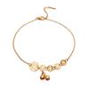 Titanium Steel Vintage Coin Anklet for Women, No Need to Remove While Bathing, Convenient and Simple, Light Luxury Niche Design Leg Chain