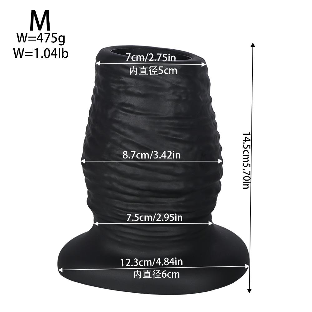 Oversized Hollow Anal Plug - Liquid Silicone Glove Shape Expander for Men Women, Backdoor Trainer Adult Sex Toy