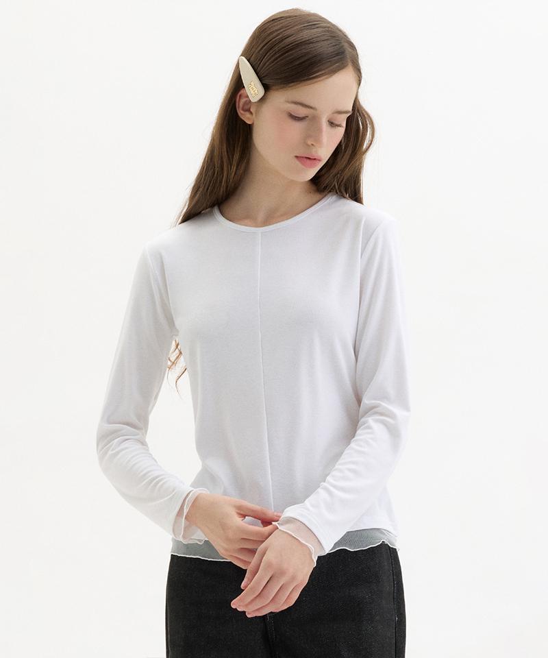 MARIE CLAIRE Mesh Layered Long Sleeve (Magcls07Mwh)