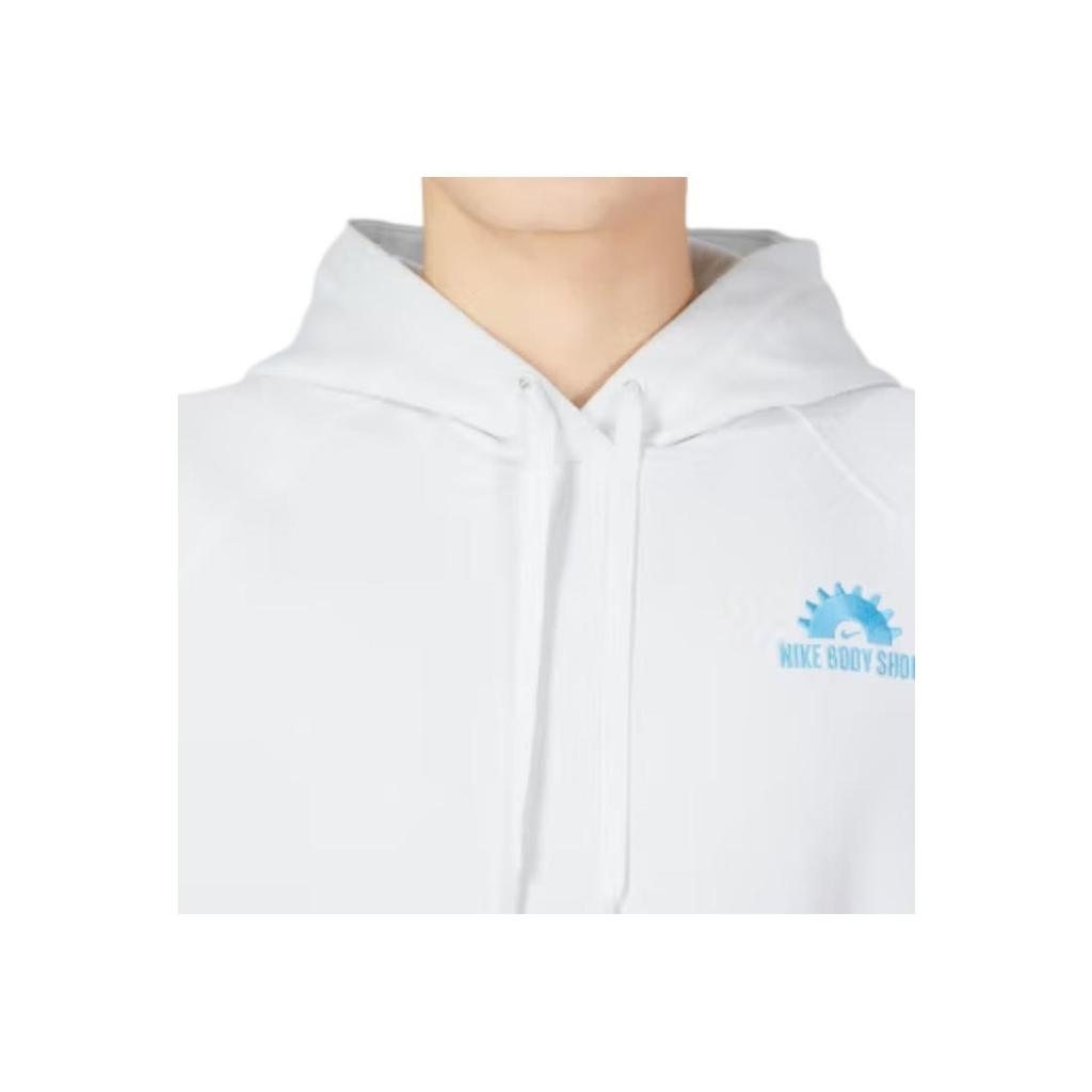 Nike Logo Print Hoodie Men Tops White DV9907-121