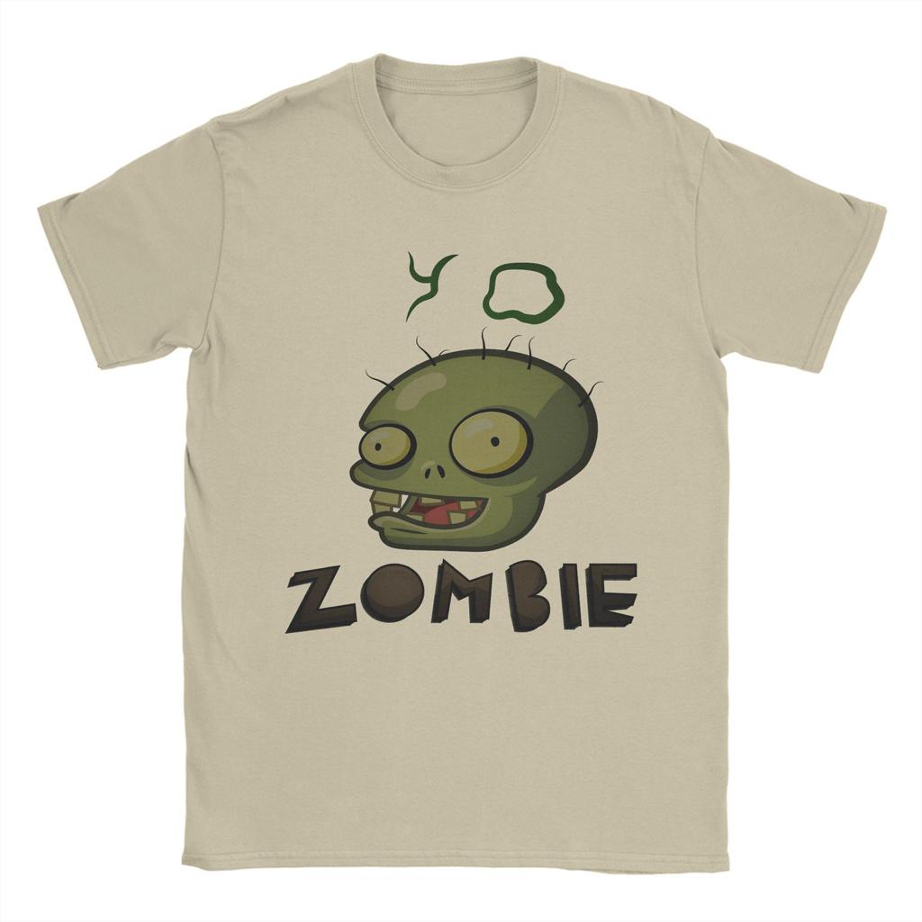 BRAINS  Plants Zombies T Shirts Unisex 100 Cotton Vintage TShirt O Neck  Tees Short Sleeve Clothing Plus Size