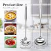 2Pcs Soup Ladle and Spaghetti Spoon Set 304 Stainless Steel Spaghetti Server Set with Ergonomic Handle for Cooking Stirring