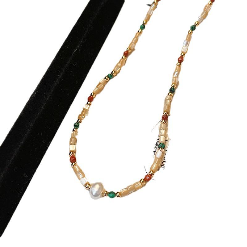 Sweet Dopamine Baroque Pearl Clavicle Necklace - French Fashion Temperament Jewelry for Women