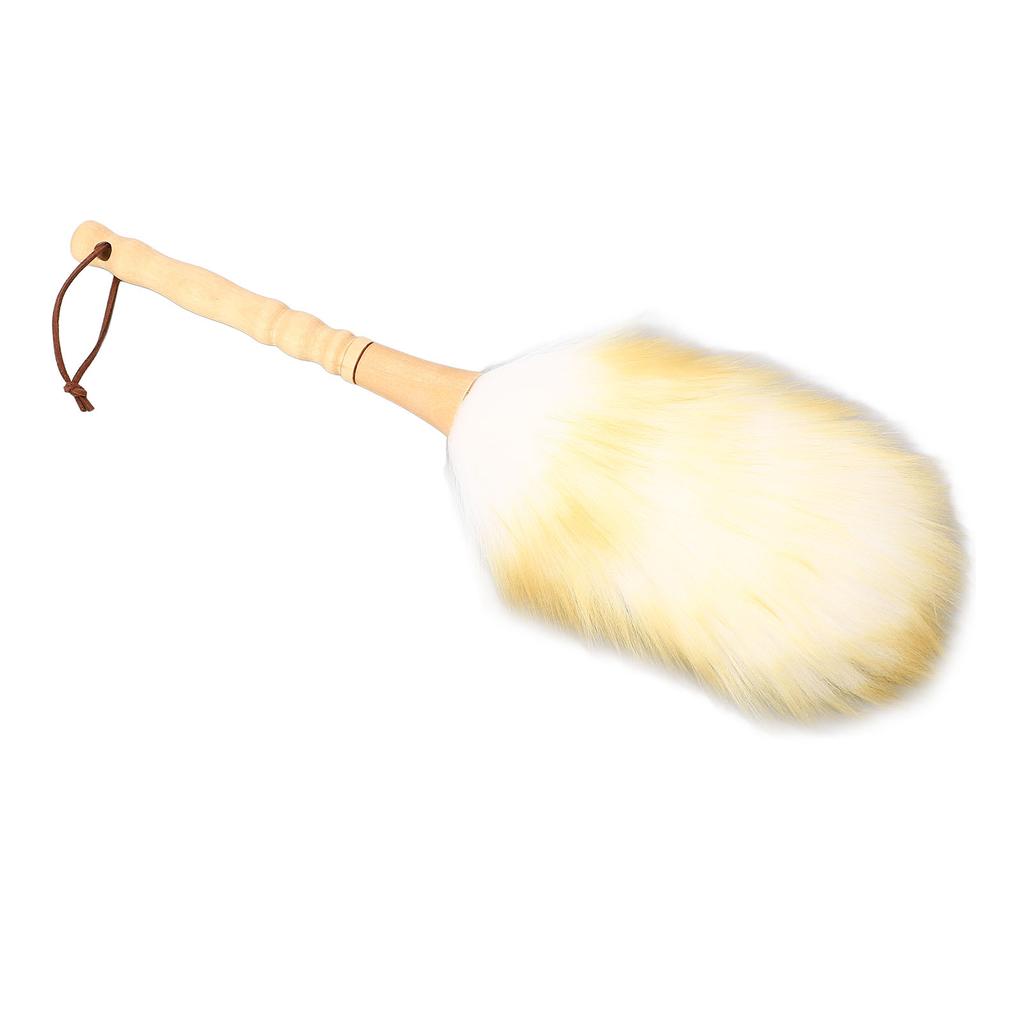 Reinigungsbürste Staubwedel Multifunktional Holzgriff Lammwolle Staubwedel für Jalousien Tisch Klavier Lang