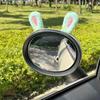 2Pcs Cute Plush Rabbit Ears Car Decor Motorcycle Rearview Mirror Decoration Helmet Automotive Interior Stickers Car Accessories