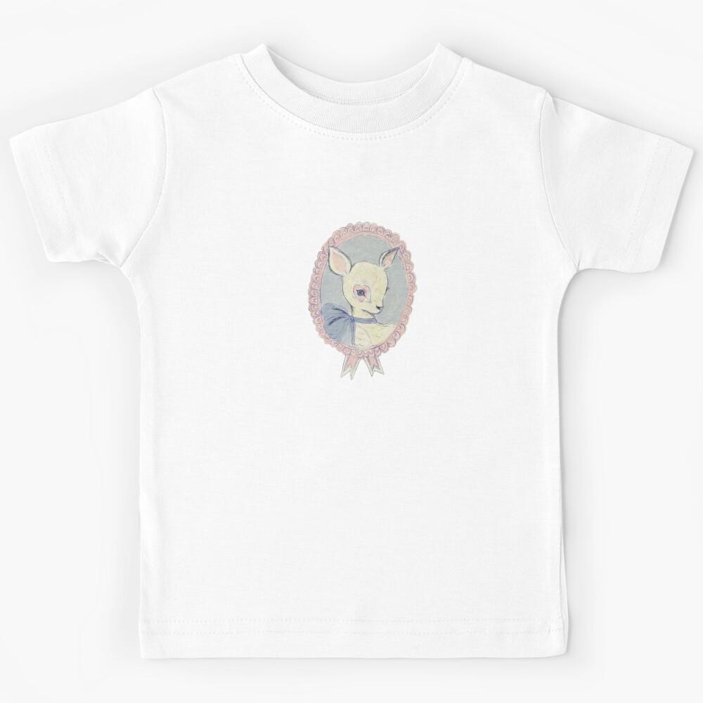 heart-eyed lamb in mirror Kids T-Shirt 100
