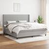 VidaXL Slat Bed Base with Mattress, Upholstered Bed, Double Bed, Adult Bedroom Interior Bed, Modern, 3131617