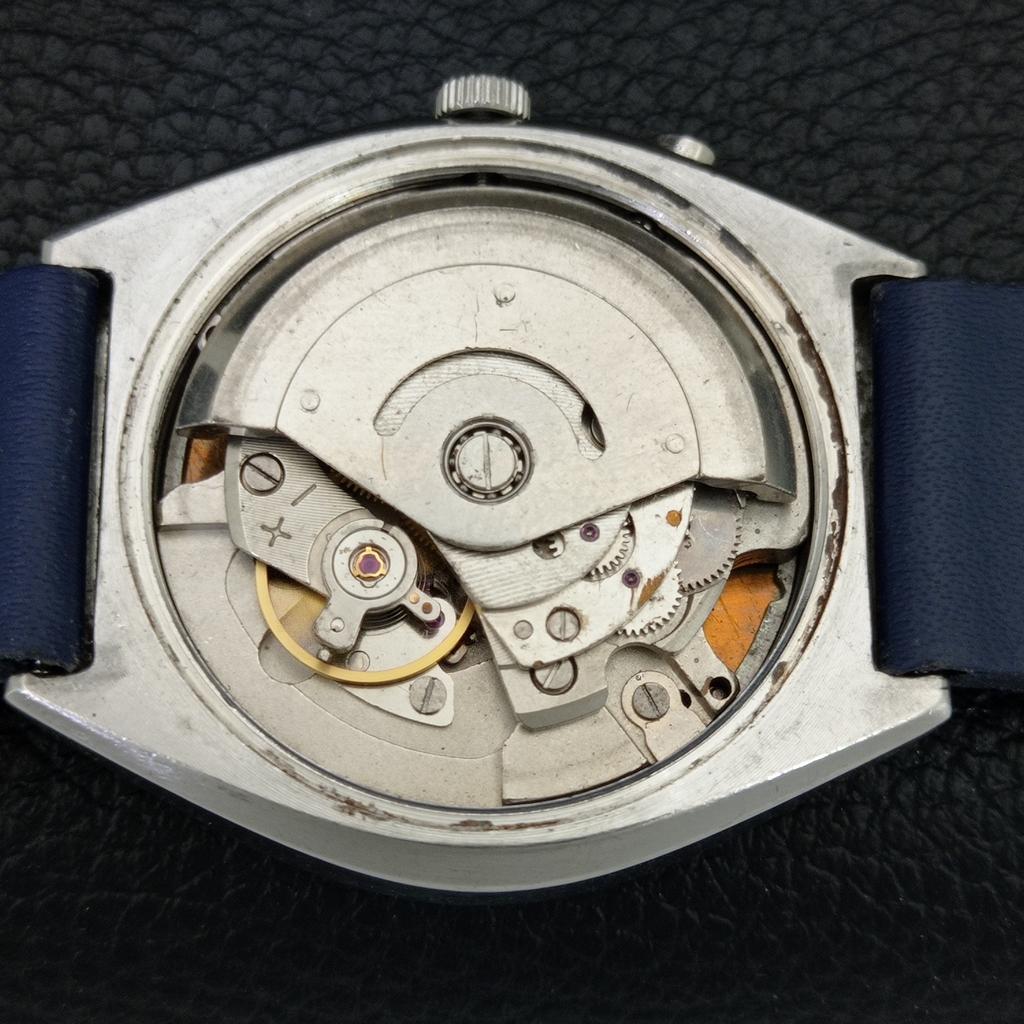 JAPAN VINTAGE RICOH R31 AUTOMATIC MENS BLUE COLOR DIAL WATCH a707635-1