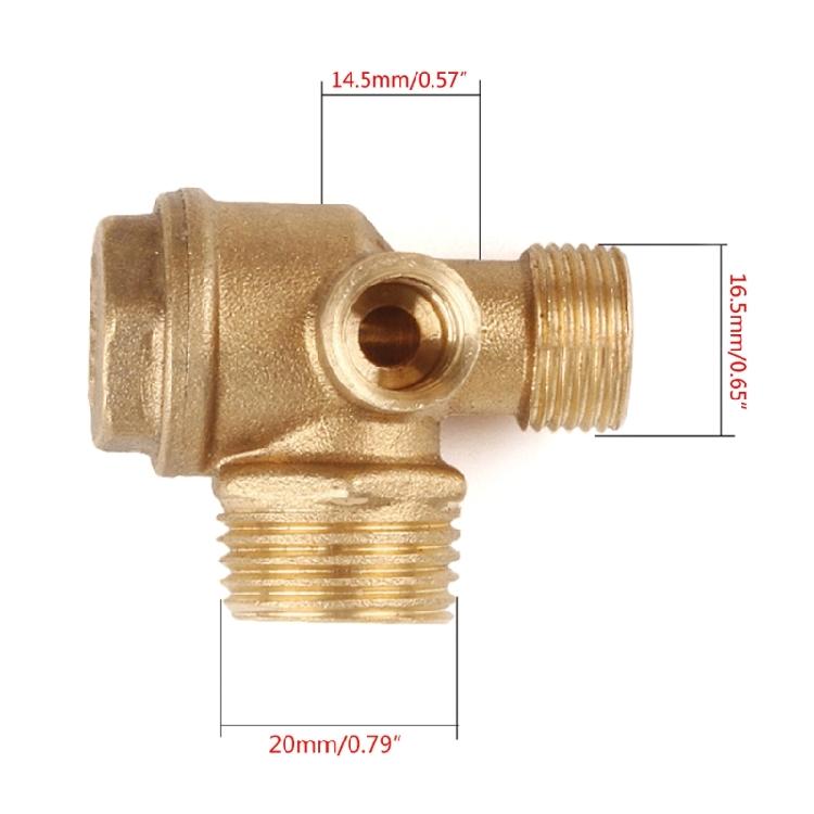 3-Way Unidirectional Check Valve Connect Pipe Brass/Zinc Alloy High Quality