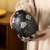 Creative Unique Black Ceramic Vases Home Living Room Desktop Decoration Exquisite Dining Table Flowers Arrangement Vase