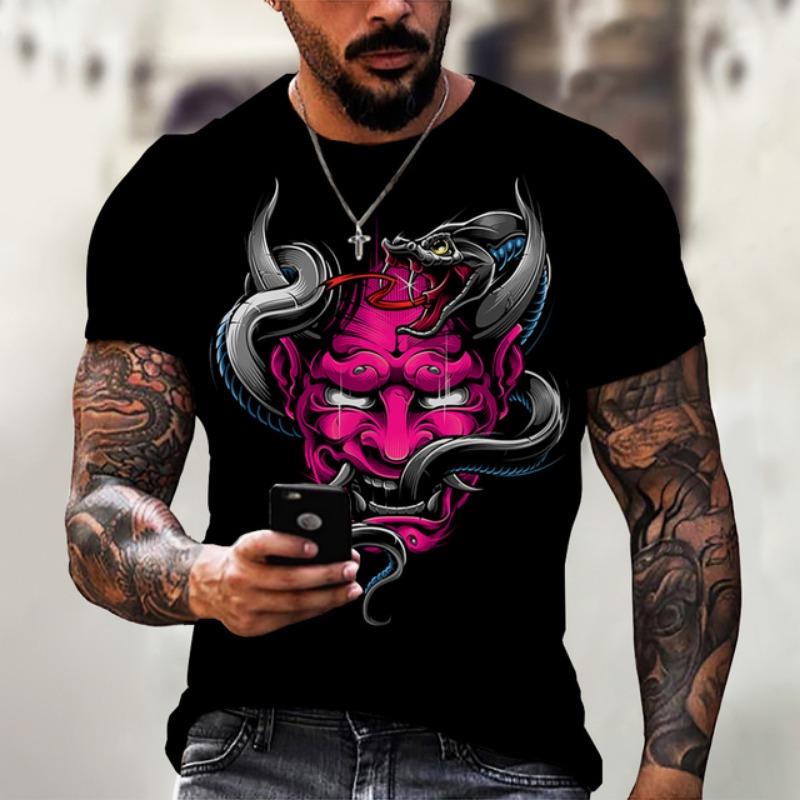 Summer Fashion Cool Japanese Samurai Men T-shirts 3D Printed Casual Trend Personality O-Neck Tees Hip Hop Harajuku Streetwear