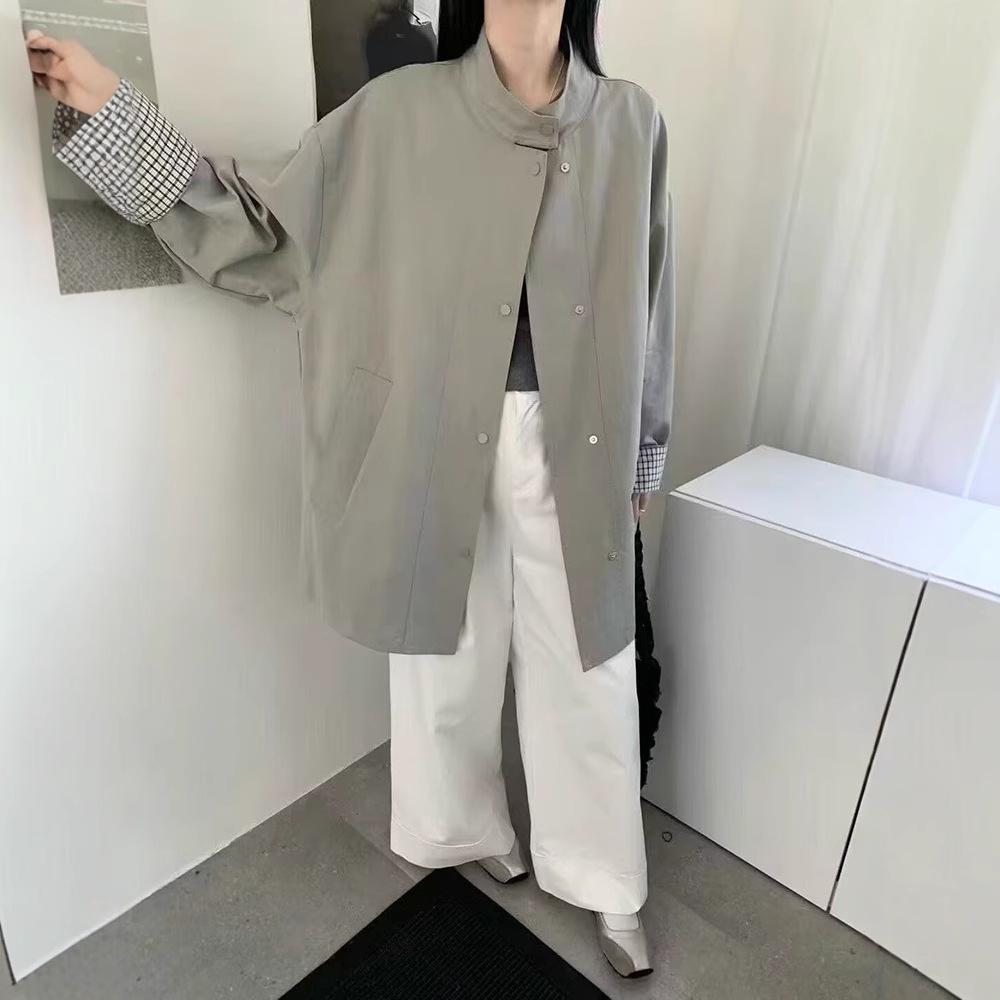 Korean-British Style Women's Mid-Length Trench Coat - Retro, Versatile, High-End for Spring & Autumn 2025
