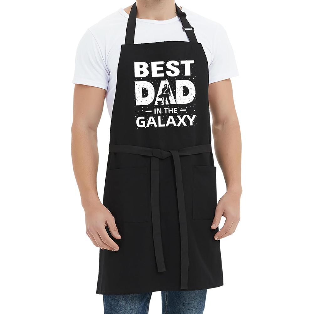 Kaidouma Grilling Aprons for Men Dad - Mens Funny Chef Cooking BBQ Grill Apron with 2 Pockets - Father's Day Apron for Daddy Husband - Best Dad In