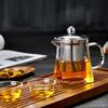 YOMDID Durable Teapot Brewing Tea Dual Purpose Make Tea Heated Container Tea Kettle Glass Tea Pot With Stainless Steel Infuser