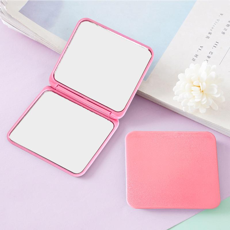 Small Folding Portable Mirror Carry Around Cute Mini Double-sided Makeup Mirror for Women's Bag Portable Mirror