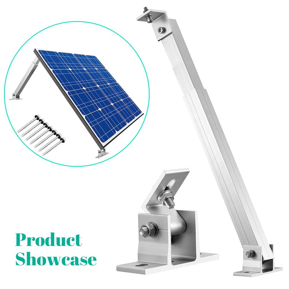Solar Panel Mount Support Aluminum Alloy Tilt Bracket Adjustable Solar Panel Mounting Bracket Kit For RV Roof Boat