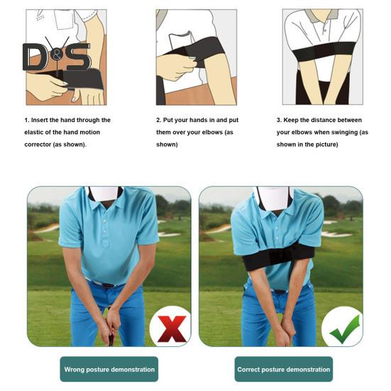 Ajutor pentru antrenament pentru leagăn de golf Corectarea leagănului de golf Bandă elastică pentru braț Asistență pentru corectarea mișcării posturii Antrenor pentru leagăn de golf