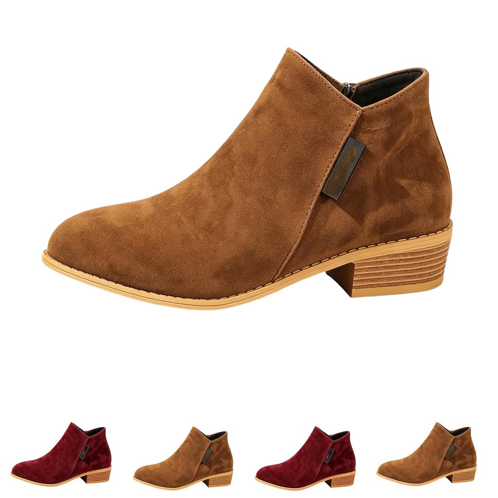 Women's Boots with Heel for Everyday Casual Wear