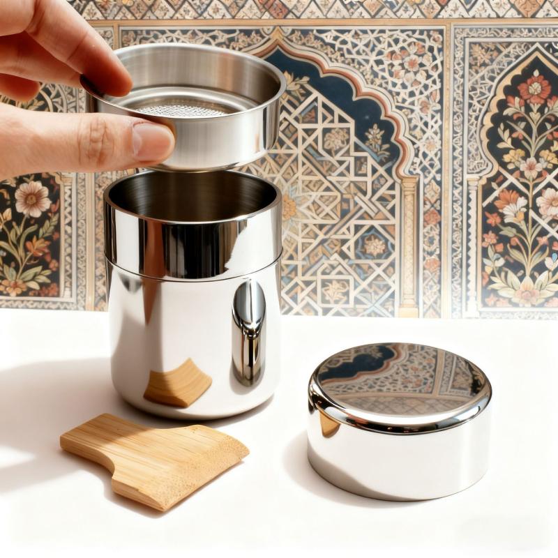 Portable Mini Matcha Powder Can Thick Tinplate Tea Sealed Jar Spice Storage Box Container Box Kitchen Gadgets Household