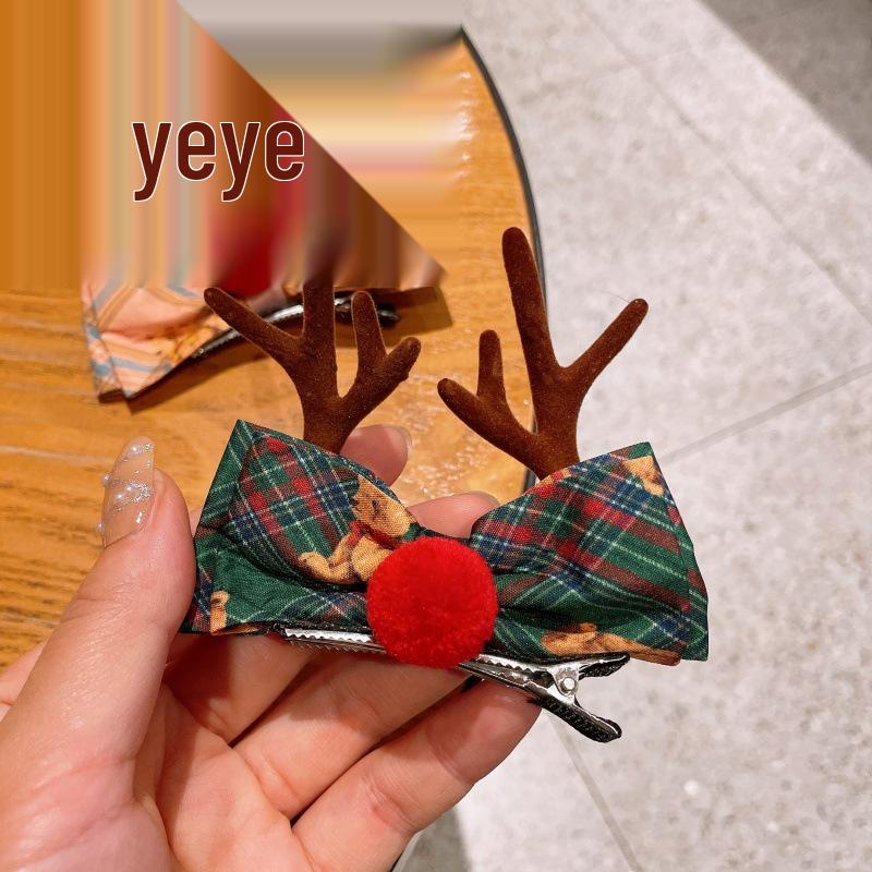 Christmas Fluffy Bow Hair Clip - Red Velvet Festival Decoration